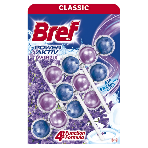 Bref Power Aktiv zawieszka WC Lavender 3szt.