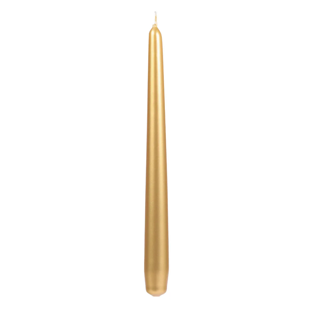 Świeca stożek złoty metalik 24,5cm