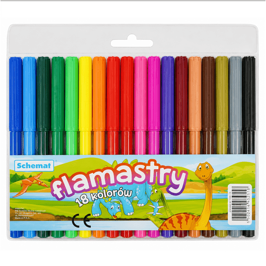 0556 Flamastry 18 kolorów -zdjęcie numer 1