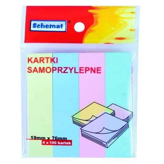 0779 Kartki samoprzylepne 4x100 karteczek -zdjęcie numer 1