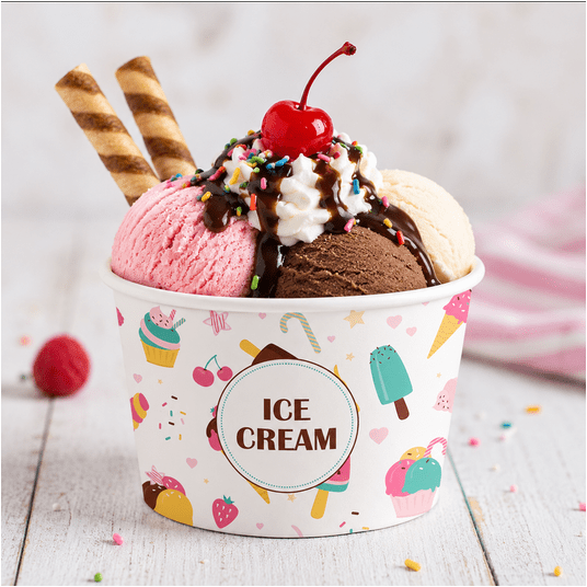 5895 Miski do lodów ,,Ice Cream" 130ml 50szt. -zdjęcie numer 2