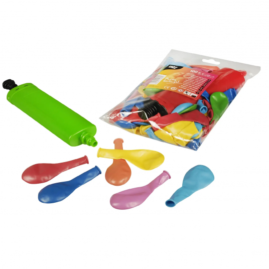 Balony z pompką 100szt. -zdjęcie numer 1