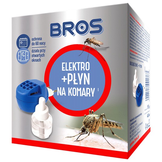 Bros zestaw elektro z płynem na komary 60 nocy 40ml -zdjęcie numer 1