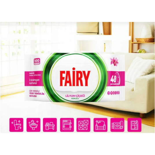 Chusteczki czyszczące Fairy kwiat lilii 100szt. -zdjęcie numer 3
