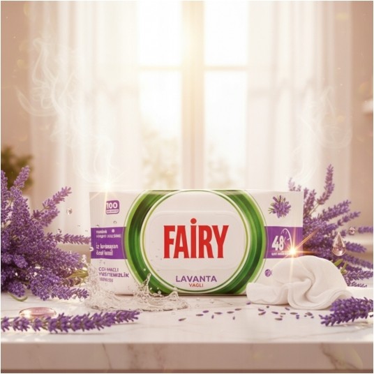 Chusteczki czyszczące Fairy lawenda 100szt. -zdjęcie numer 2