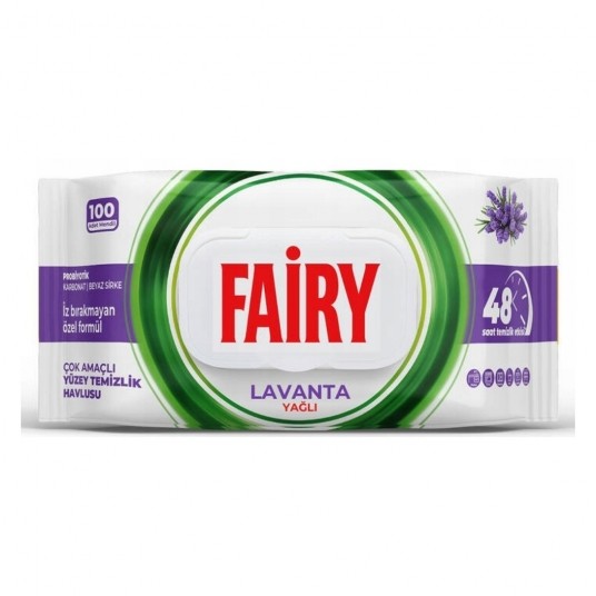 Chusteczki czyszczące Fairy lawenda 100szt. -zdjęcie numer 1