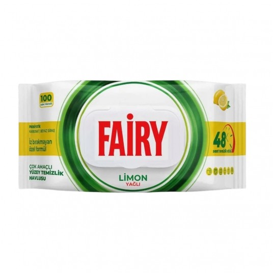 Chusteczki czyszczące Fairy lemon 100szt. -zdjęcie numer 1