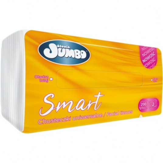 Chusteczki higieniczne Jumbo w folii 2warstwowe 200szt. -zdjęcie numer 1