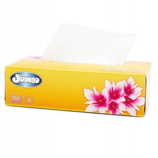 Chusteczki higieniczne Jumbo w kartoniku 2warstwowe 150szt. -zdjęcie numer 2