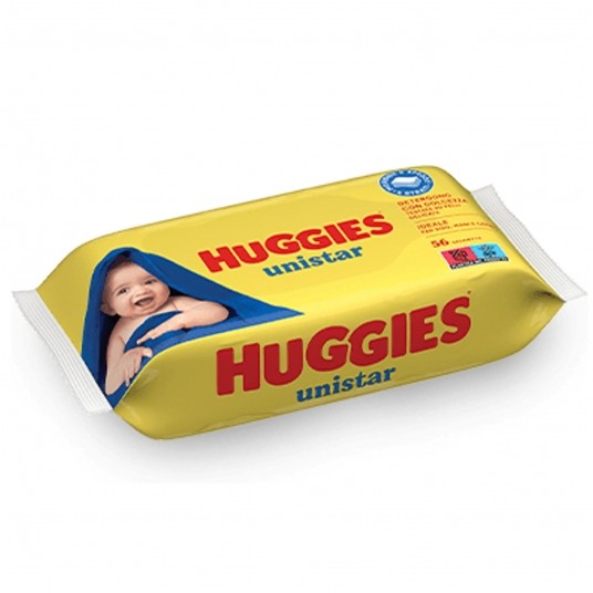 Chusteczki nawilżane Huggies Unistar 56szt. -zdjęcie numer 1