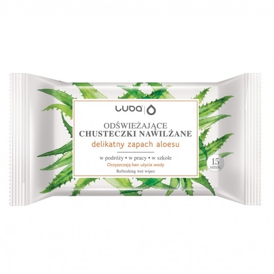 Chusteczki nawilżane Luba Aloe Fresh do rąk 15szt. -zdjęcie numer 1