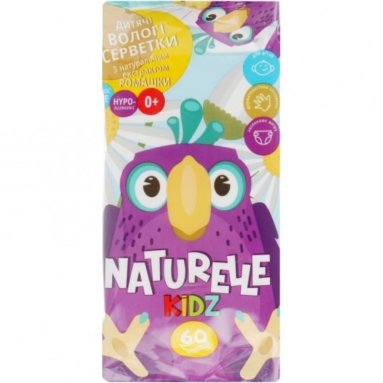 Chusteczki nawilżane Naturelle Kidz Chamomil 60szt. -zdjęcie numer 1