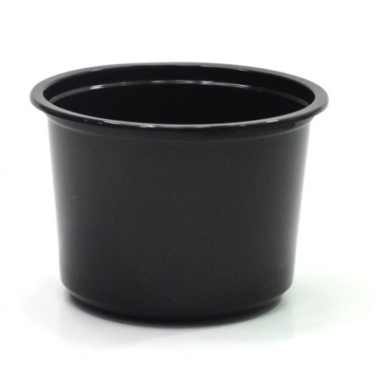D-8118C Pojemniki okrągłe czarne ⌀ 115mm 500ml 50szt. -zdjęcie numer 1