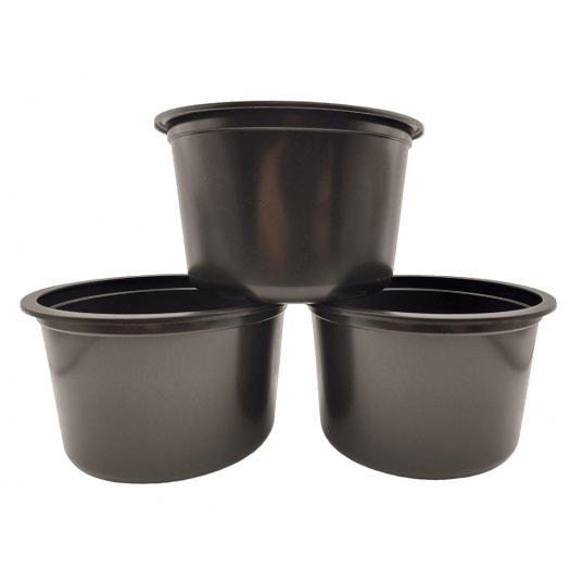 D-8118C Pojemniki okrągłe czarne ⌀ 115mm 500ml 50szt. -zdjęcie numer 4