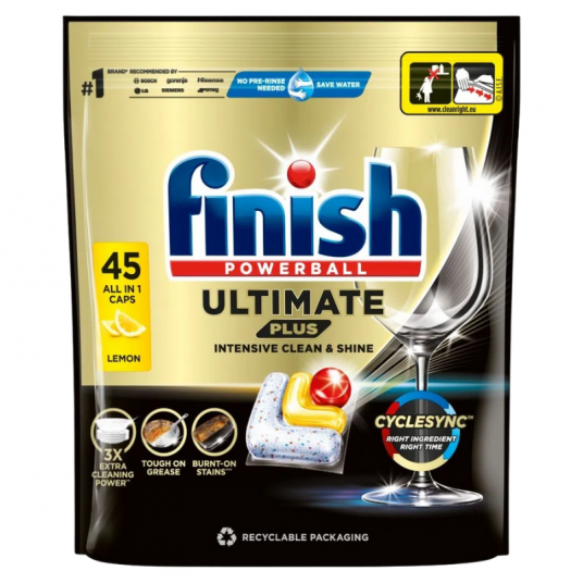 Finish Ultimate Plus Lemon tabletki do zmywarki 45szt -zdjęcie numer 1