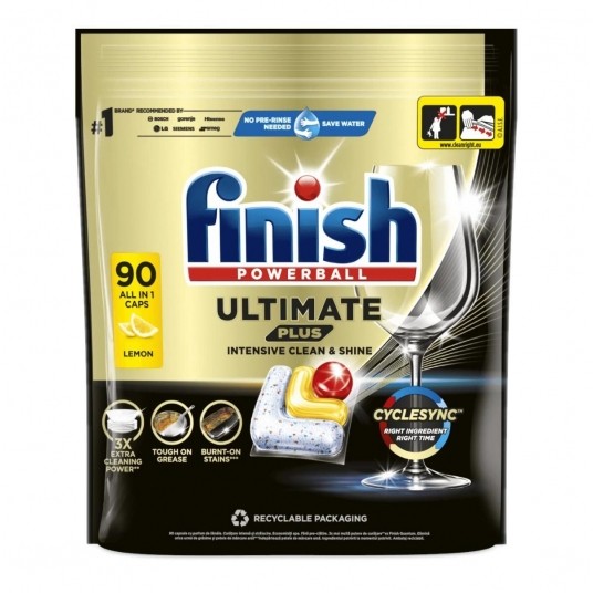Finish Ultimate Plus Lemon tabletki do zmywarki 90szt -zdjęcie numer 1