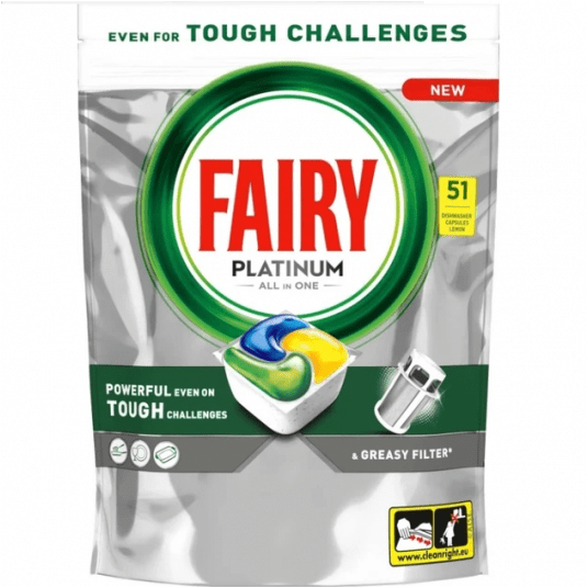 Kapsułki do zmywarki Fairy Platinum 51szt. -zdjęcie numer 1