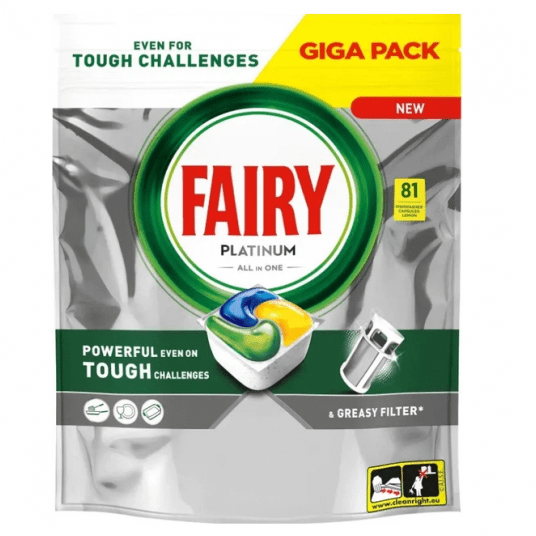 Kapsułki do zmywarki Fairy Platinum 81szt. -zdjęcie numer 1