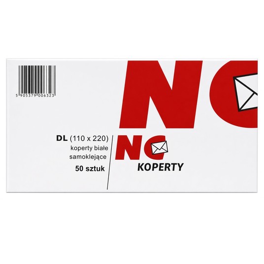 Koperty białe DL SK 110/220cm 50szt. -zdjęcie numer 2