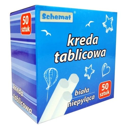 Kreda tablicowa biała 50szt. -zdjęcie numer 1