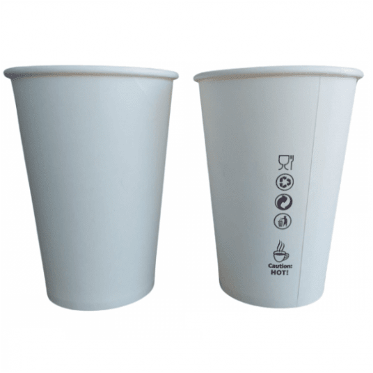 Kubki papierowe białe bez nadruku 300ml 50szt. -zdjęcie numer 2