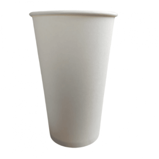Kubki papierowe białe bez nadruku 420ml 50szt. -zdjęcie numer 1