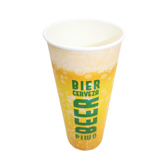 Kubki papierowe do piwa z nadrukiem 500ml 50szt. -zdjęcie numer 3