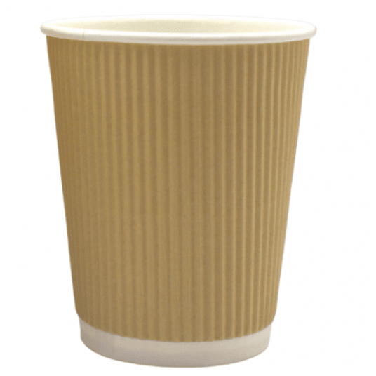 Kubki papierowe karbowane kraft 250ml 25szt. -zdjęcie numer 1