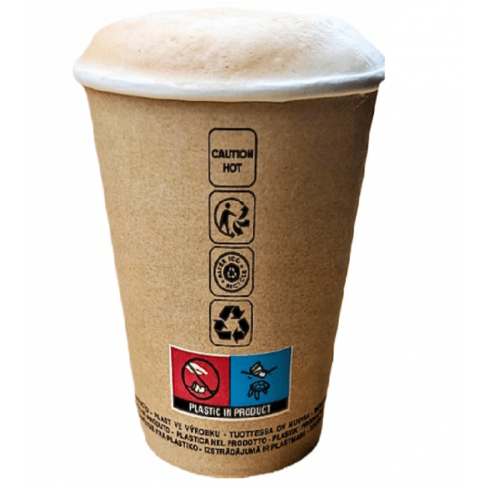 Kubki papierowe kraft 400ml 50szt. -zdjęcie numer 2