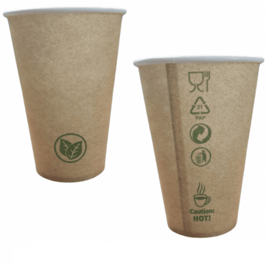 Kubki papierowe kraft 80mm 300ml 50szt. -zdjęcie numer 2