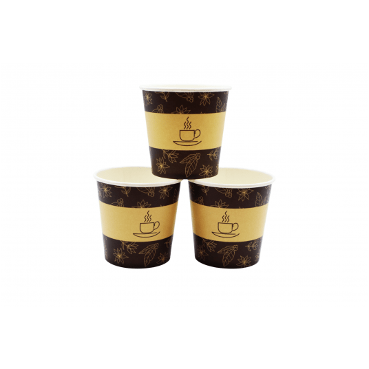 Kubki papierowe z nadrukiem bez plastiku 100ml 50szt. -zdjęcie numer 4