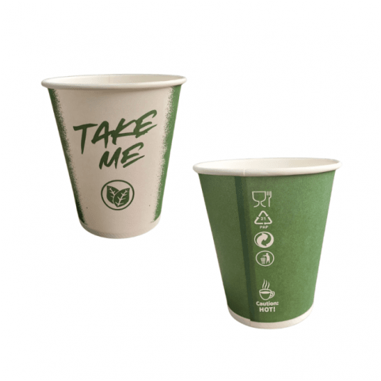 Kubki papierowe z nadrukiem bez plastiku 250ml 50szt. -zdjęcie numer 2