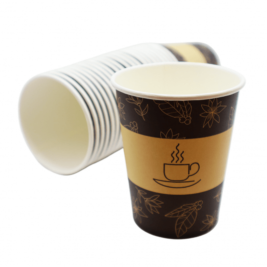 Kubki papierowe z nadrukiem bez plastiku 250ml 50szt. -zdjęcie numer 2