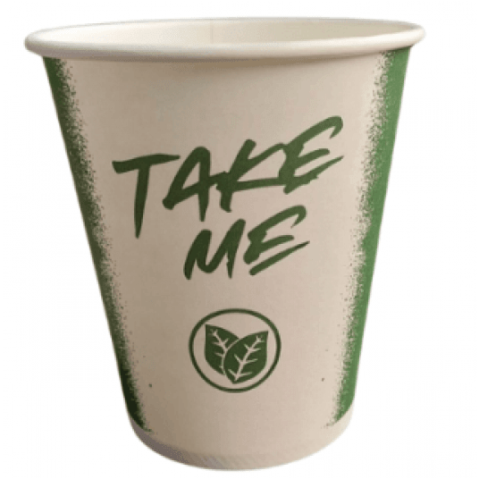Kubki papierowe z nadrukiem bez plastiku 250ml 50szt. -zdjęcie numer 1
