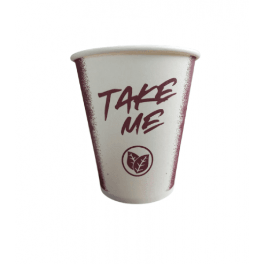 Kubki papierowe z nadrukiem bez plastiku 250ml 50szt. -zdjęcie numer 1