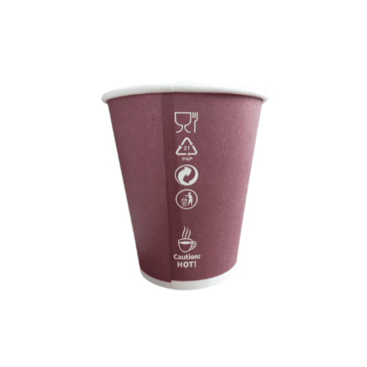 Kubki papierowe z nadrukiem bez plastiku 250ml 50szt. -zdjęcie numer 3