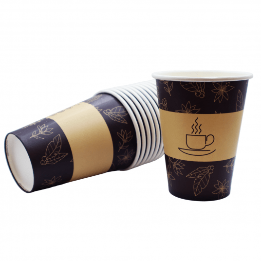 Kubki papierowe z nadrukiem bez plastiku 300ml 50szt. -zdjęcie numer 3