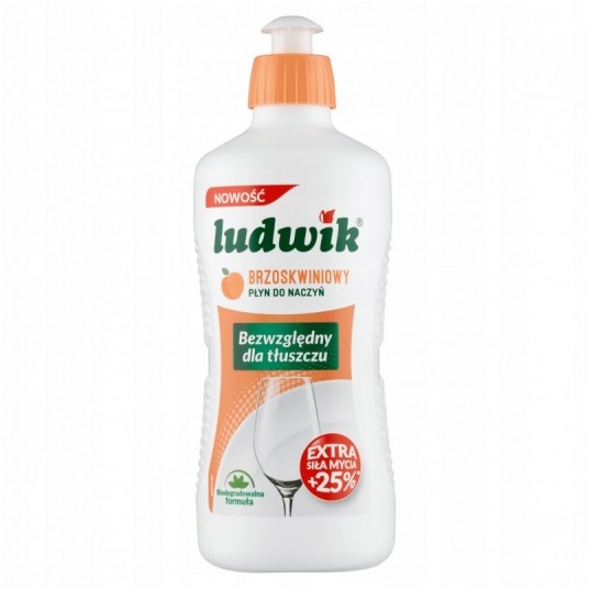 Ludwik płyn do naczyń brzoskwiniowy 450ml 1szt. -zdjęcie numer 1