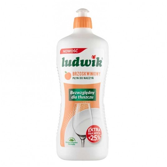 Ludwik płyn do naczyń brzoskwiniowy 900ml 1szt. -zdjęcie numer 1