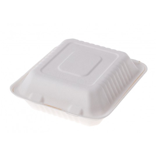 Menu boxy z trzciny cukrowej niedzielone 23/23cm 50szt. -zdjęcie numer 4