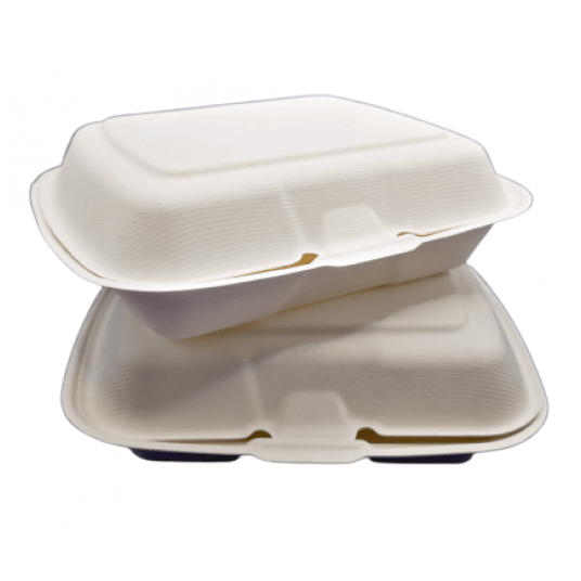 Menu boxy z trzciny cukrowej trójdzielne 230/205mm 50szt. -zdjęcie numer 5