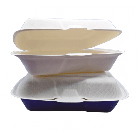 Menu boxy z trzciny cukrowej trójdzielne 230/205mm 50szt. -zdjęcie numer 2