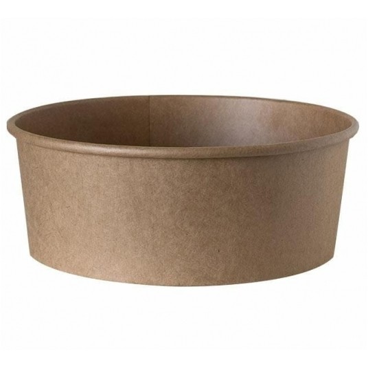 Miski papierowe sałatkowe kraft ⌀183mm 1300ml 50szt. -zdjęcie numer 1