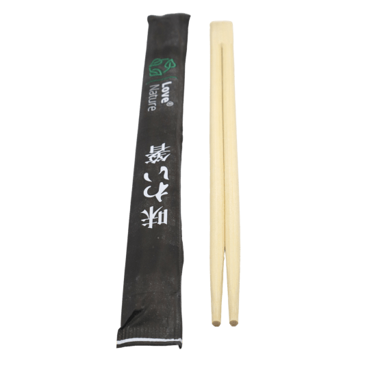 Pałeczki do sushi w czarnej kopercie 21cm 100szt. -zdjęcie numer 5