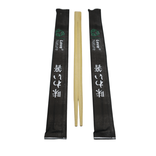 Pałeczki do sushi w czarnej kopercie 21cm 100szt. -zdjęcie numer 4