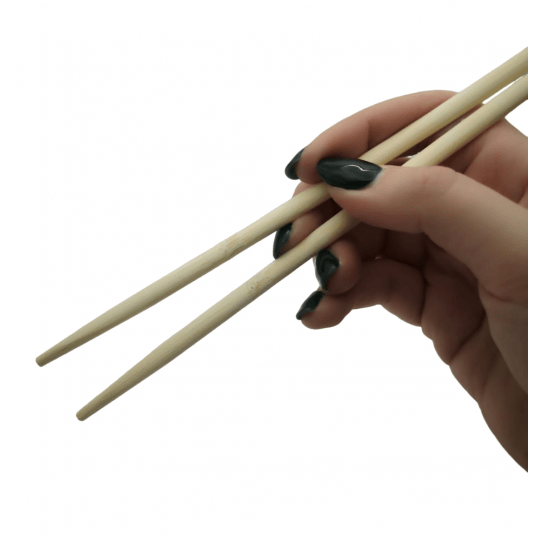 Pałeczki do sushi w czarnej kopercie 21cm 100szt. -zdjęcie numer 2