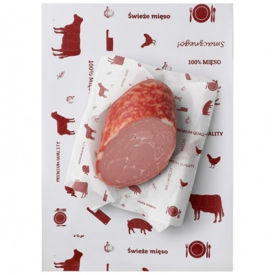 Papier pakowy powlekany w arkuszach biały WĘDLINY 30/40cm 1000szt. -zdjęcie numer 3