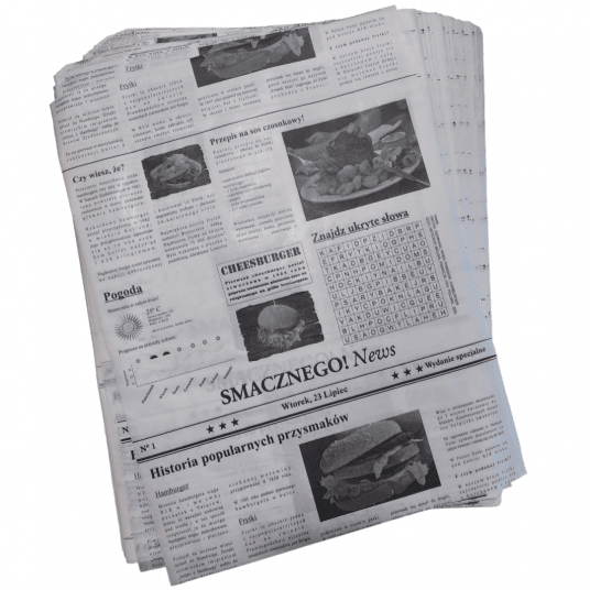 Papier pakowy w arkuszach biały GAZETA powlekany 30/40cm 1000szt. -zdjęcie numer 1