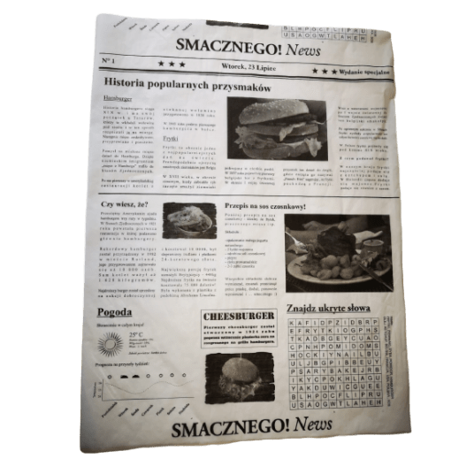 Papier pakowy w arkuszach biały GAZETA powlekany 30/40cm 1000szt. -zdjęcie numer 3