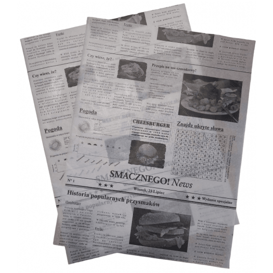 Papier pakowy w arkuszach biały GAZETA powlekany 30/40cm 1000szt. -zdjęcie numer 2